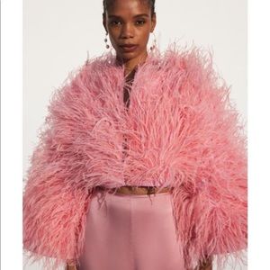 Cult Gia Ostrich Feathered Jacket